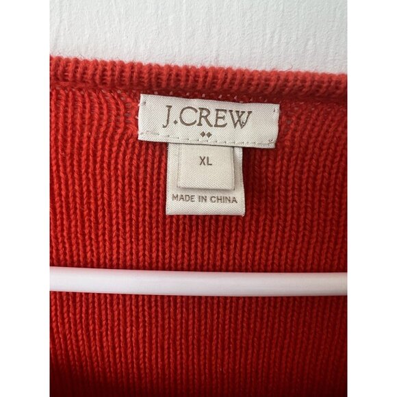 J Crew textured pullover Sweater, Red, Size XL - Picture 7 of 8